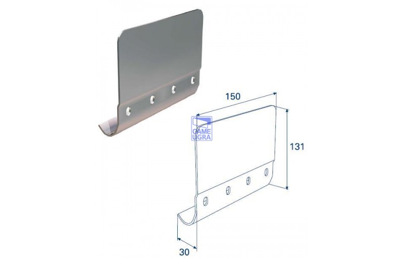 Соединительная пластина (130 мм) для вертикальных направляющих
